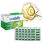 OurDaily Vitamin E Capsules for Face & Hair by Piramal | 400mg | 60 capsules | 6 Strips | Vitamin E Tablet for Beautiful Glowing Face, Healthly Skin, Hair & Eyes Nutrition