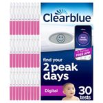 Clearblue Digital Ovulation Test Kit (OPK), Find Your 2 Peak Days, 1 Digital Holder and 30 Tests, Try The Free Clearblue Period & Cycle Tracker App