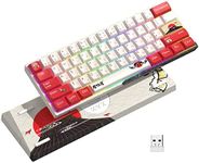 HITIME XVX M61 Pro 60% Mechanical Keyboard Wireless, 3-Modes Gaming Keyboard, RGB Backlit Ergonomic Keyboard for Windows Mac PC Gamers(Izakaya Theme, Pre-lubed Linear Switch)