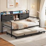 ADORNEVE Daybed with Trundle, Twin 