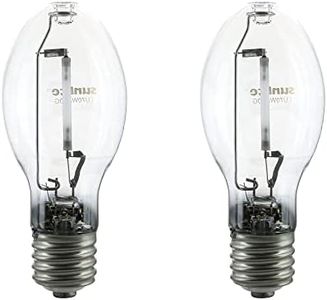 Sunlite 02503 LU70/MOG 70 Watt High Pressure Sodium Light Bulb, Mogul Base (E39), ANSI Code S62, 6300 Lumen, 24000 Life Hours, Clear, 2100K, 2-Pack