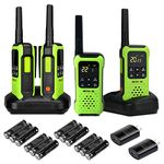 Retevis RT49P Walkie Talkies Long Range, Waterproof Walkie Talkie, Rechargeable 2 Way Radio for Adults, IP67 Floating, VOX NOAA SOS, for Hiking Skiing Surfing 4 Pcs