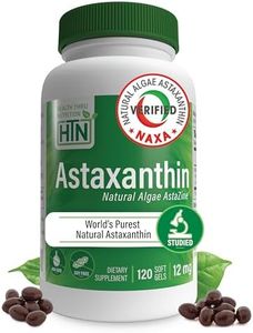 Health Thru Nutrition Astaxanthin Triple Strength 12mg Supplement 120 Softgels | AstaZine from Algae Organically Grown in Pristine Himalayan Water | Skin and Vision Support
