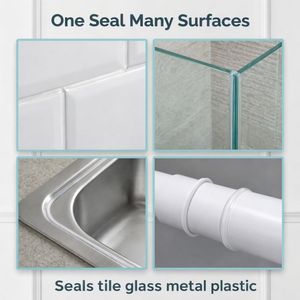 Clear Silicone Sealant, 2 x 70g Tubes – Waterproof Adhesive