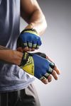 Burnlab Flex Gym Gloves for Men and Women - Ideal for Weightlifting, Cycling, Crossfit, Offers Good Grip and Soft Padding (Force Blue, Large)