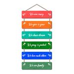 Artvibes Decorative Wall Hanging Ornaments Wood Art Decoration item for Living Room | Bedroom | Home Decor | Gifts | Quotes Decor Item |Modern Wooden Design For Hall | Set of 6 (WH_3220N)