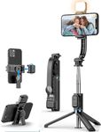 HOLD UP Selfie Stick for iPhone Samsung Phone Portable Remote Control Selfy Stick Selfie Stick with Fill Light & Small Extendable Tripod Stand for Taking Selfie Photo | Videos | Vlog During Travel