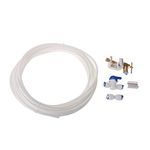 First4Spares Water Supply Pipe Tube + Fridge Connector Kit For Samsung American Style Double Fridge/Refrigerator (1/4" Pipe) & Self Bore Tap Clamp