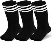 Youth Soccer Socks Boys Soccer Socks Black Kids Soccer Socks Toddler Soccer Socks Kids 4-6 Black Soccer Socks Youth Boys