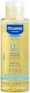 Mustela Baby Oil 100ml - Moisturizing Oil for Massage - with Natural Avocado, Pomegranate & Sunflower Oil - 3.38 fl. Oz