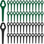 Plastic Lawn Mower Blades 100PCS Trimmer Grass Mowing Blades Plastic Trimming Replacement Blade Weed Cutter Gardening Tools Lawnmower Accessories for Polycut 2-2