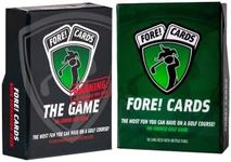 Fore! Cards On-Course Golf Game Plus Expansion Pack Bundle | Fun Interactive Golf Game | 80 Cards Make Every Hole a Different Challenge | Spice Up Your Next Round