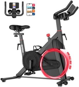 Superun Exercise Bike for Home Use Spin Bike with Adjustable Magnetic Resistance, Stationary Bike with LCD Display and APP, 136 kg Weight Capacity