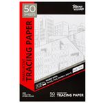 Tracing Paper, Art Drawing Pad (White, 27.9 x 43.2 cm, 50 Sheets)