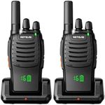 Retevis H777H Walkie Talkies Long Range for Adults, Sturdy 2 Way Radios,Shatterproof Hidden Display, Type-C Charging,VOX, SOS Alarm, Flashlight, License-Free, Two Way Radio for Camping Hiking(2 Pack)