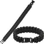 Mil-Tec Paracord Wrist Band 15mm Black size S