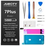 [5000mAh] Battery for iPhone 7Plus, JUBOTY New Upgraded Li-Polymer Higher Capacity 0 Cycle Battery Replacement for iPhone 7Plus Model A1661 A1784 A1785 with Complete Professional Repair Tool Kit