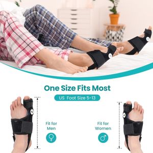 Promifun Bunion Corrector Adjustable Splint Brace – Pain Relief Toe Support, Non-Slip Gel Pads, 1 Pair