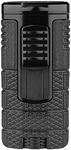 Xikar Tactical Triple Jet Flame Lighter, Engineered for Performance, Removable Pocket Clip, Angled Jet Flames, Ergonomic Metal Body, Black