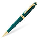 Cross Bailey Light ballpoint pen (line width F, ink colour: black, includes gift packaging) green varnish with gold fittings