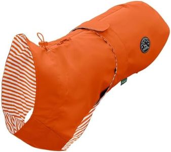 Hunter Milford Dog Raincoat, Colour: Orange, Ergonomic Fit for Optimal Protection, Individually Adjustable, Zip for Harness Carrier, Easy to Clean & Washable at 30 °C, Size: 50
