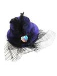 Chuz N Pick Elegant Floral Hat with Two Hair Clips,Fascinating for Girl/Women.Size 12 cm approx (Purple)