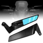 OBEROI'S TRADERS Bike Rear View Side Handle Bar York Nut Fitting Mirror | Stealth Convex Glass Mirror For All Motorcycle