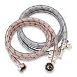 Watflow Stainless Steel Washing Machine Hoses, 5FT