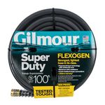 Gilmour Flexogen 5/8 in x 100 ft Garden Hose, Heavy Duty Water Hose, Flexible and Kink Resistant Outdoor Hose, Black