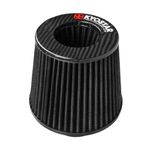 Kyostar 3.5" Inch 89mm Cold Air Intake Filter Cone Universal Carbon Fiber Replacement High Flow Dry Air Filter Black