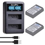 DuraPro 2Pcs 2000mAh PS-BLS5 BLS5 BLS50 Battery + LCD USB Battery Charger for Olympus BLS-5,BLS-50,PS-BLS5 and Olympus OM-D E-M10,PEN E-PL2,E-PL5,E-PL6,E-PL7,E-PM2,Stylus 1