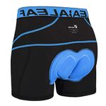 BALEAF Mens Cycling Shorts 4D Padded Bike Underwear Mountain Bicycle Riding Breathable Undershorts Blue Size L