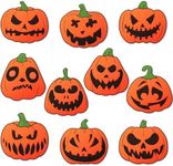 Fuutreo 200 Pcs Pumpkin Cutouts Halloween Pumpkin Cutout Vintage Halloween Decor Paper Orange Retro Halloween Pumpkin Face Cutouts for School Classroom Bulletin Board Halloween Theme Party