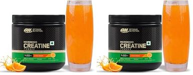Optimum Nutrition (ON) Micronized Creatine Powder - 250 Gram, 65 Serves, Citrus Orange, 3g of 100% Micronised Creatine Monohydrate per serve, Supports Athletic Performance & Strength. (Pack of 2)