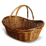 Wald Imports 1001/LG Dark Willow Basket, 19.5-Inch, Dark Brown