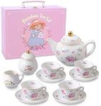 Porcelain Tea Set for Girls - White