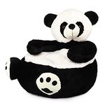 Webby Plush Sitting Panda Armchair with Backrest | Cushion Comfortable Seat, Soft Toy for Kids (1-3 Years)