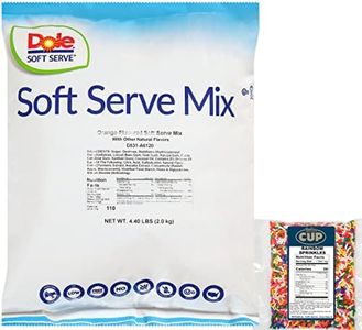 Orange Soft Serve Mix, Lactose Free, Vegan, Gluten Free, 4.4 Pound Bag with By The Cup Sprinkles