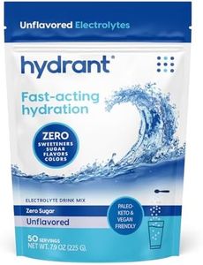 Hydrant - Bulk Hydration Powder, Unflavored, 50 Servings Fast Acting Electrolyte Rehydration Powder - Zero Sugar Flavorless Drink Mix for Daily Use, Travel & Workouts