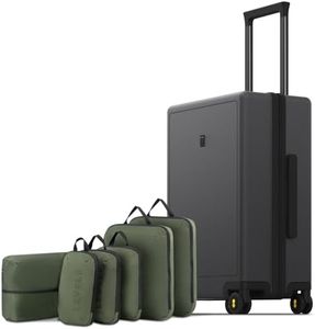 LEVEL8 Carry on Luggage Airline Approved, Small Carry on Suitcases with Wheels, Lightweight Hardside Textured Luggage for Travel, Tsa Approved, 20-Inch, Dark Grey