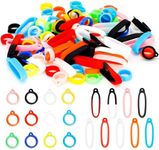 105Pcs Anti-Lost Silicone Rubber Ring Holder Multipurpose Necklace Lanyard Silicone Lanyard Holder Case for Pen, Office or Daily Sports (2 Styles)