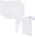 SCOCANOPY SideWall and Door for 10x10 Canopy Frame,3 Pack SunWall and 1Door Only,White