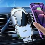 WOFALO Wireless Car Charger,【Electromagnetic induction】 Qi 15W Fast Charging Automatic Clamping Mount Air Vent Mobile Phone Holder Compatible for iPhone 12 13 14 Pro Max Mini Plus 11 Pro Max/XS/XR etc