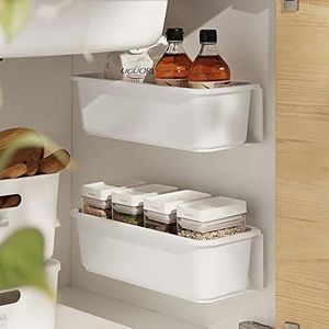 2 Pcs Under Sink Organiser, Pull Out Kitchen Cupboard Organiser, Slide Out Cabinet Storage Baskets, Kitchen Sink Organiser, Plastic Spice Rack Organiser, Storage for Kitchen Bathroom Office