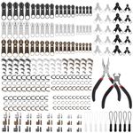 296 Pcs Zipper Repair Kit Replacement Zipper Pull with Metal Zipper Latch Slider Zipper Stops Retainer Insertion Pins Zipper Extension Pulls Install Pliers Tool for Clothing Jacket Sleeping Backpack