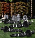 RoundFunny 6 Set Halloween Decoration Dead Victim Props, 5Ft Hanging Scary Fake Body Bag Ghost Decoration Outdoor, Horror Corpse Creepy Dead Body Indoor Outdoor Halloween Haunted House Tree Decor