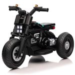 Voltz Toys Ride-on Motorcycle for Kids, 6V Ride on Car for Kids 18-60 Months, Battery Powered 3-Wheeler with LED Lights and Music (Black)