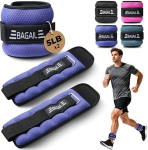 BAGAIL Ankle Wrist Weights for Women & Men, One Pair of 1/2/4/6/8/10 LBS Wearable Leg Arm Weights with Sleek Design & Secure Fit for Walking, Running, Pilates, Home Fitness & Physical Therapy - 10lb, Purple