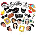 Festiko® Friends Theme Photo Booth Props (29 Pcs), Friends Theme Party Props, Theme Birthday Decoration Supplies, Friends Theme Party Favors