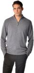 Cashmere Boutique 100% Pure Cashmere Half Zip Sweater for Men –Pullover, Long Sleeve, Soft and Warm Quarter Zip Sweater
